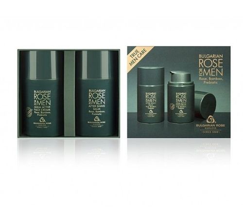 Photo Bugarian Rose For Men Gift Set (Aqua Active Face Cream, After shave Balm)