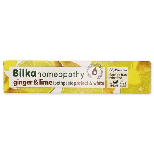 Photo Bilka Homeopathy Toothpaste Protect&White Ginger&Lime