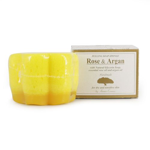 Photo Aroma Essense Peeling Soap Sponge Rose & Argan