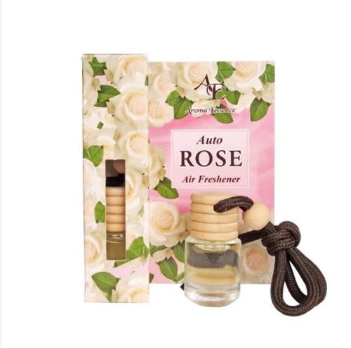 Photo Auto Air Freshener Rose White